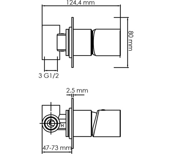 Смеситель для душа WasserKraft Elbe 7452