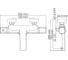 Термостатический смеситель для ванны и душа WasserKraft Нааб (Naab) 8611 8611 T 9