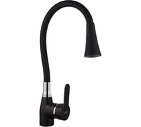 Смеситель для кухни Melodia della vita ostessa картридж 40мм., гибкий излив "колокольчик" 2 режима, чёрный mdv40617black 10648