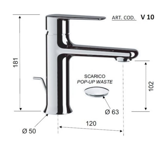 Смеситель для раковины REMER Vanity V10