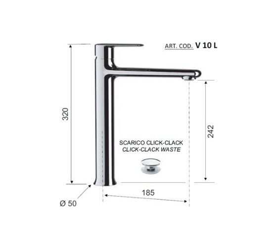Смеситель для раковины REMER Vanity V10L