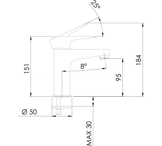 Смеситель для раковины REMER Winner W12