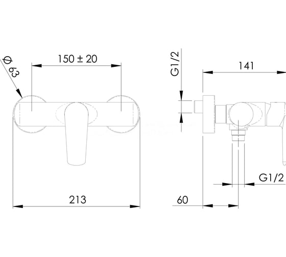 Смеситель для душа REMER Vanity V33