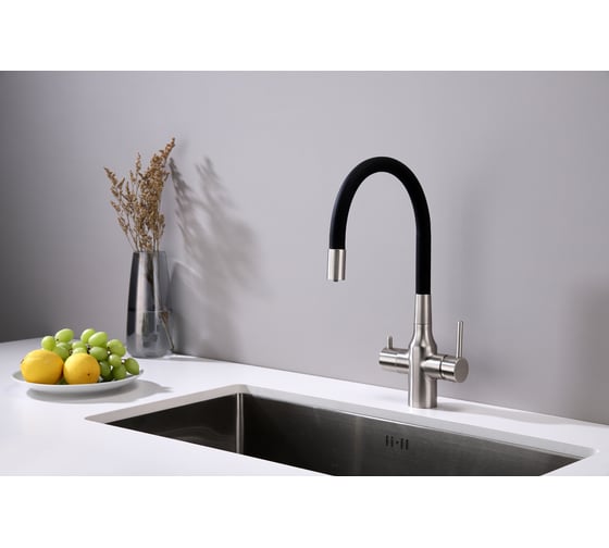 Смеситель для кухни Paulmark SALIX никель Sa213419-NI