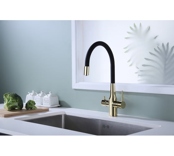 Смеситель для кухни Paulmark SALIX золото Sa213419-G