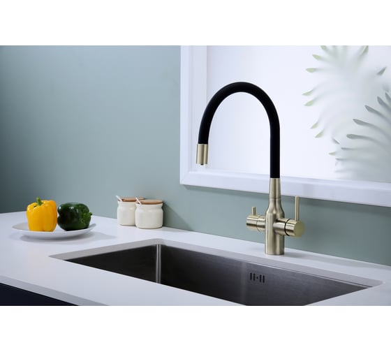 Смеситель для кухни Paulmark salix бронза Sa213419-BR