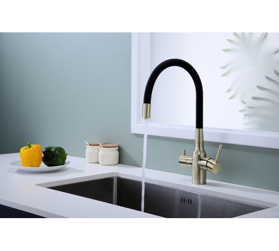 Смеситель для кухни Paulmark salix бронза Sa213419-BR