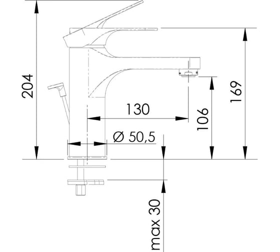 Смеситель для раковины REMER Class Line L10L