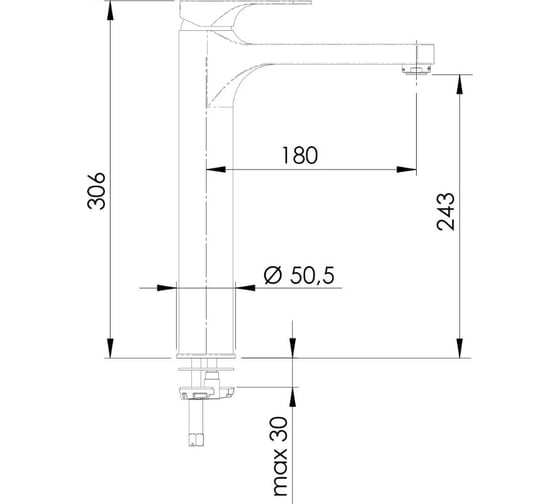 Смеситель для раковины REMER Class Line L10LXL