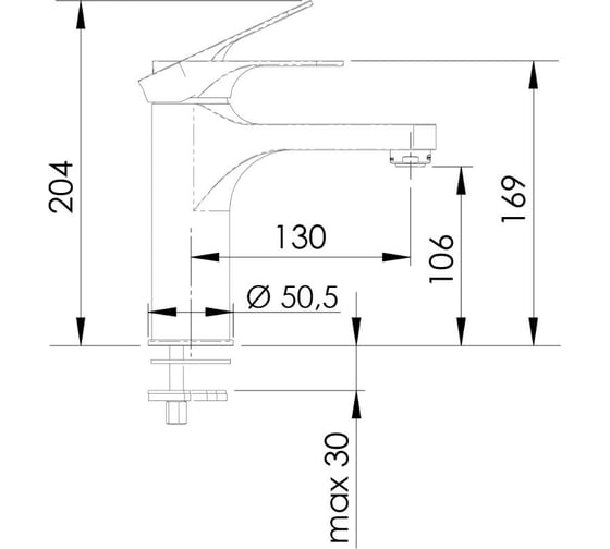 Смеситель для раковины REMER Class Line L11L