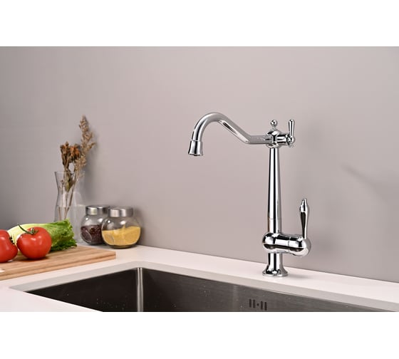 Смеситель для кухни Paulmark Retro хром Re213226-CR