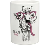 Стакан для зубных щеток Аквалиния Happy giraffe керамика BCE0083AA-TB