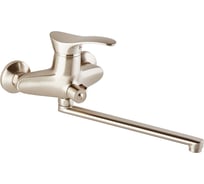 Одноручковый бронзовый смеситель для ванны, L-образный излив, 40 карт. ОПТИМА О2010S ИС.240738