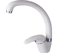 Одноручковый боковой белый смеситель для кухни, 35 карт. ОПТИМА О4033MR ИС.240771