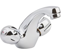 Смеситель для умывальника, круглые маховики ОПТИМА О1528 ИС.240808