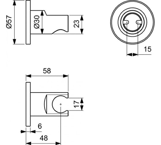 Держатель Ideal Standard Bc806xg idealrain матовый черный 00000094985