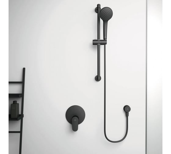 Подключение для душевой лейки Ideal Standard Bc808xg idealrain матовый черный 00000094988