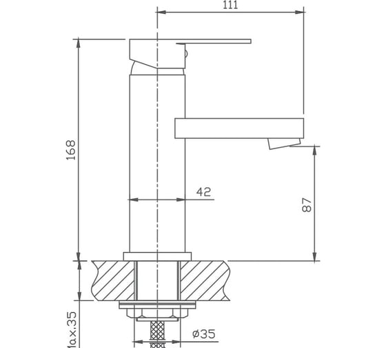 Смеситель для раковины Haiba хром HB1002
