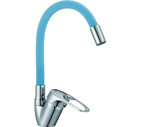 Смеситель для кухни D-Lin с гибким силиконовым изливом, синий D150628-6C