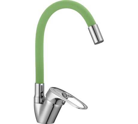 Смеситель для кухни D-Lin с гибким силиконовым изливом, зеленый D150628-5C