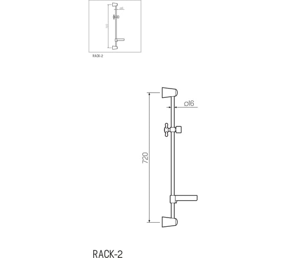 Стойка для душа РМС RACK-2