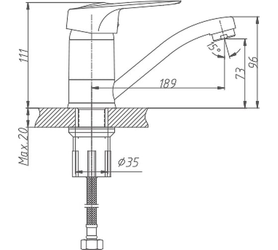 Смеситель для раковины Haiba хром HB4504-2