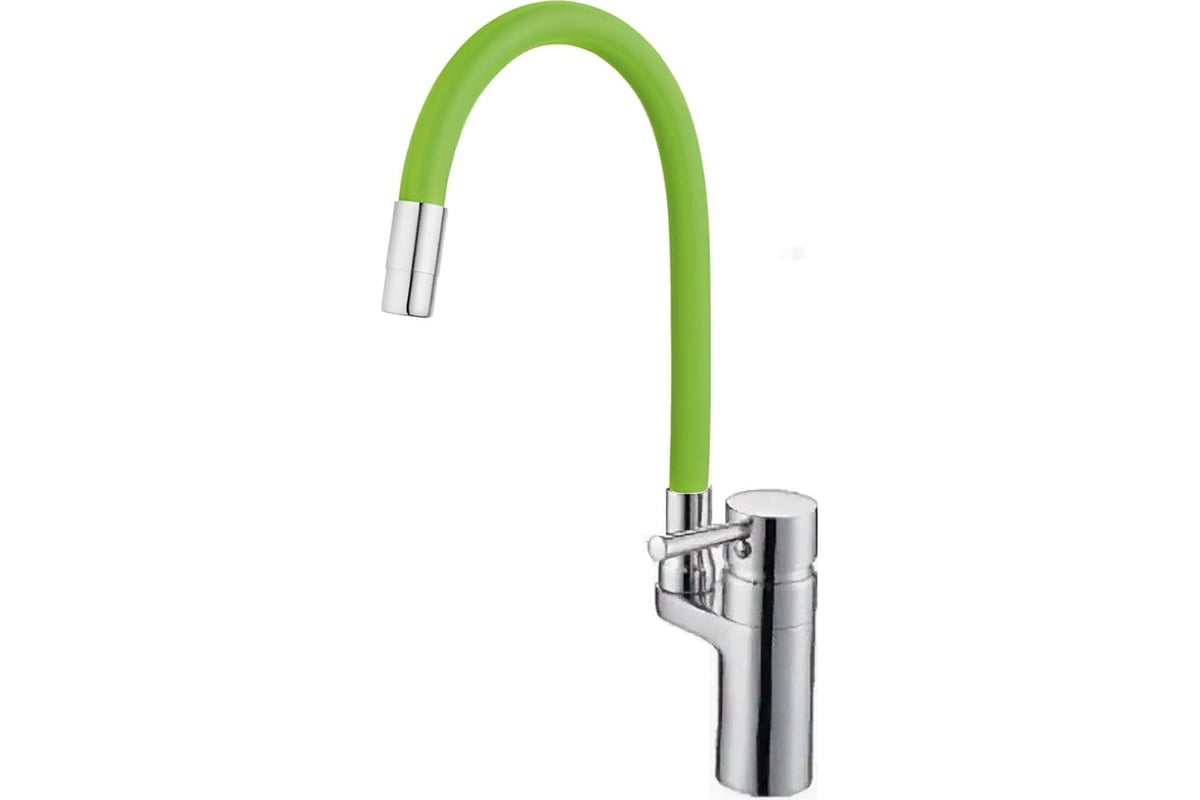 Смеситель для кухни D-Lin с силиконовым изливом, зеленый D157315-5 ...