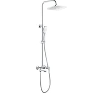 Душевая система для ванны и душа Haiba с регулируемой высотой штанги, хром HB24505