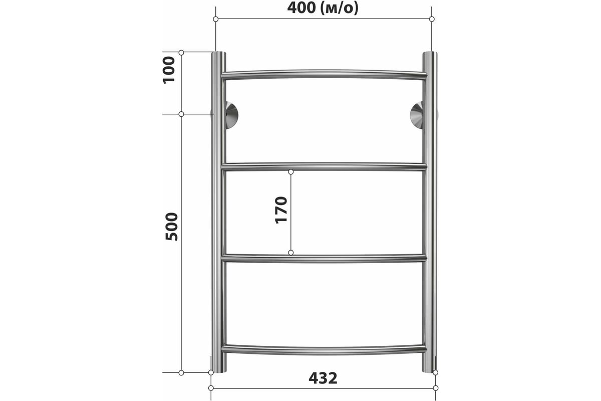 Полотенцесушитель Стелмикс Дуга П4 400x600 4670078541116 - выгодная цена,  отзывы, характеристики, 1 видео, фото - купить в Москве и РФ
