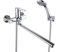 Смеситель для ванны с длинным изливом и керамическим дивертором IDDIS Sena ID SENSBL2i10