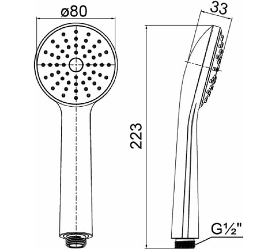 Лейка для душа Milardo 280 2801F85M18