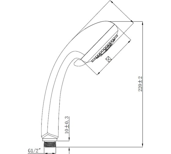 Лейка для душа Milardo 5F, D 85мм, 050 0505F85M18
