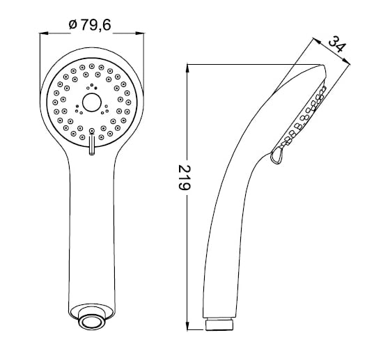 Лейка для душа IDDIS 3F D 79.6мм A11031