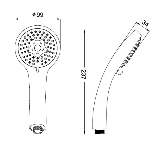 Лейка для душа IDDIS 3F D 99мм A11631