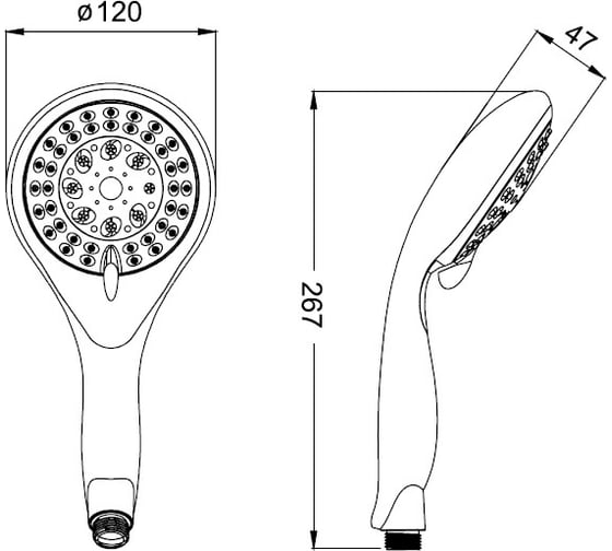Лейка для душа IDDIS 5F D 120 мм A10161
