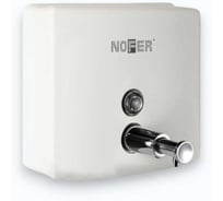 Диспенсер для мыла с кнопкой 1200 мл. нерж. сталь INOX белый Nofer 03004.W