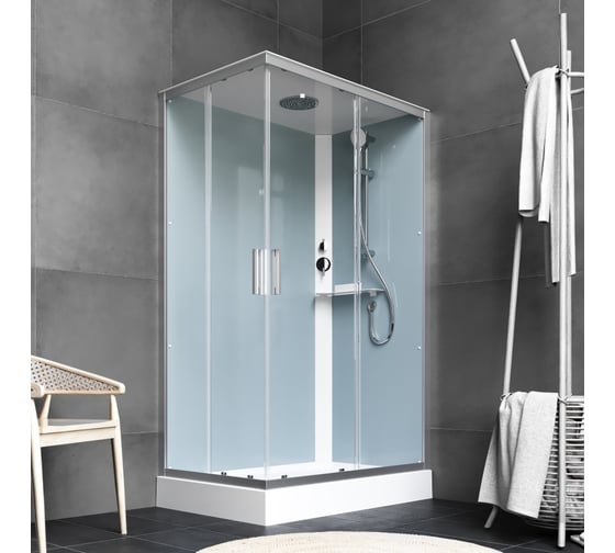 Душевая кабина Gem AM.PM 120x90 см, прямоугольная, профиль матовый хром, стекло прозрачное W90C-404-12090MT