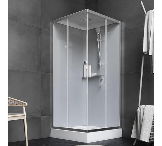 Душевая кабина AM.PM Gem square 90x90 см, профиль матовый хром, стекло прозрачное W90C-403-090MT