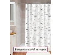 Шторка для ванной комнаты FORA FOR-PH-CATS