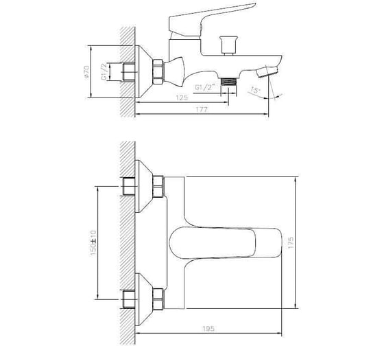 Смеситель для ванны ESKO Delhi DL 54 GRF