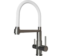 Смеситель для кухни ESKO нержавеющая сталь, с подключением к фильтру, белый K26 W