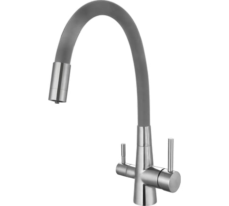Смеситель для кухни ESKO Coral с подключением к фильтру, нержавеющая сталь, серый CL 03 G