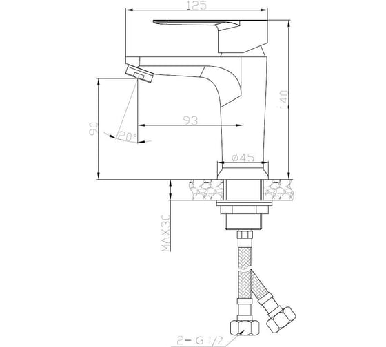 Смеситель для раковины ESKO CAIRO CI 26M