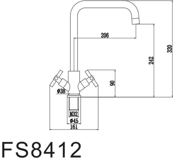 Смеситель для кухонной мойки Fmark FS8412