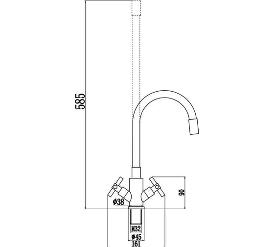 Смеситель для кухонной мойки Fmark FS8442-04