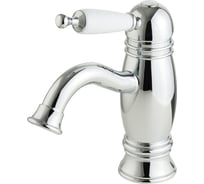 Смеситель для раковины Migliore OXFORD ручка (сверху) белая, хром 19135