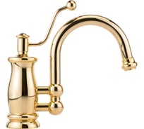 Смеситель для раковины Migliore VIVALDI донный клапан "click-clack" с переливом, золото 19546