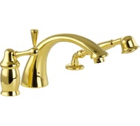 Смеситель на борт ванны Migliore MAYA на 3 отверстия, золото 18929