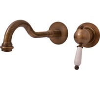 Смеситель из стены для умывальника/мойки RavSlezak Labe (излив + смеситель), цвет бронза L534/2SM