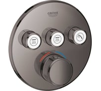 Термостат для ванны/душа Grohe Grohtherm SmartControl комплект верхней монтажной части, темный графит глянец 29121A00